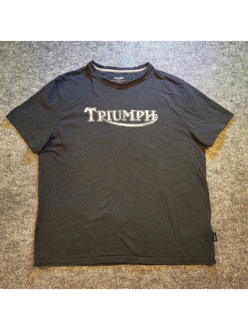 Triumph Motorcycles Graphic Tee XL – Dark Gray – Classic Logo Shirt
